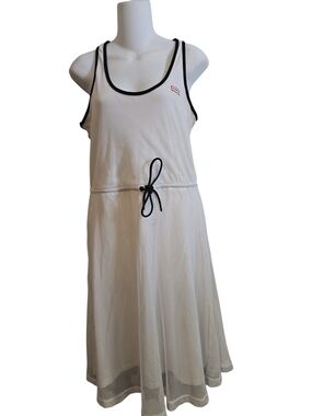 Hunter White Tank Dress with Black Trim